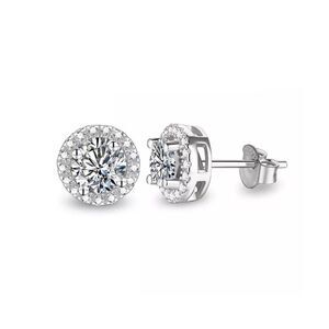 VVS1 Round Cut 3.O CT Diamond Moissanite D Color
Rhodium Plated 925 Earrings